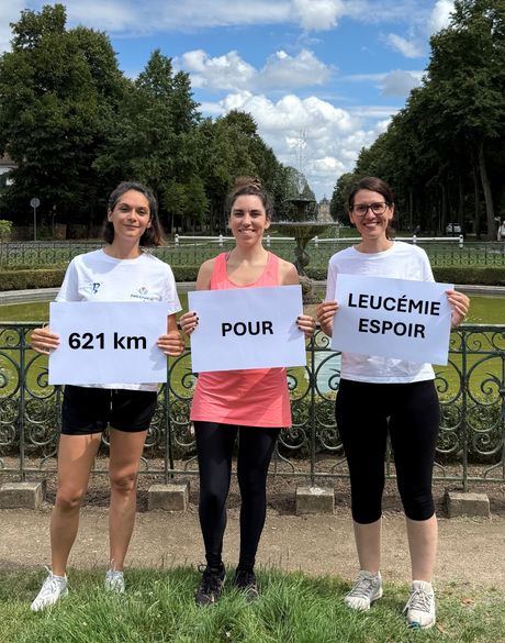 Phosphore Santé presenting the results of the summer challenge for Leucémie Espoir 61