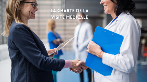 délégué médical en visite médicale avec un médecin et maitrisant les règles de la charte 